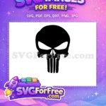 Free Skull Silhouette Free Sharp Eyes Punisher Free SVG - Instant Download