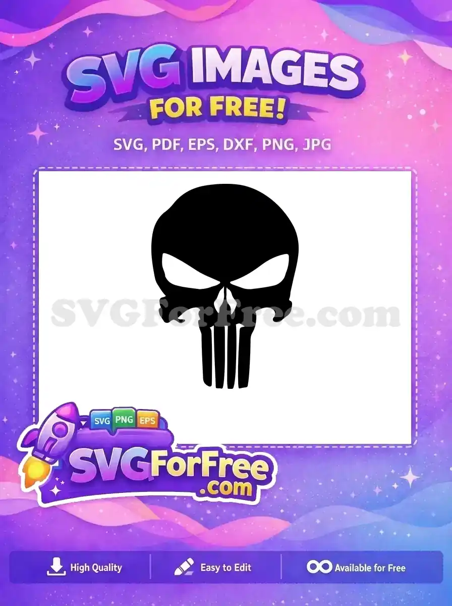 Free Skull Silhouette Free Sharp Eyes Punisher Free SVG