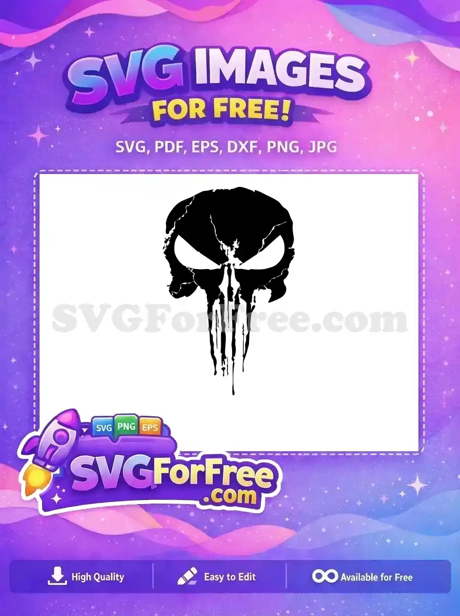 Free Dripping Skull Free Punisher Logo Movie Free SVG