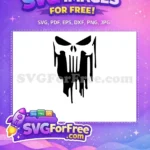 Free Dripping Skull Free Punisher Logo Marvel Free SVG - Instant Download