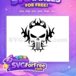 Free Tribal Crown Free Angry Skull Punisher Free SVG - Instant Download