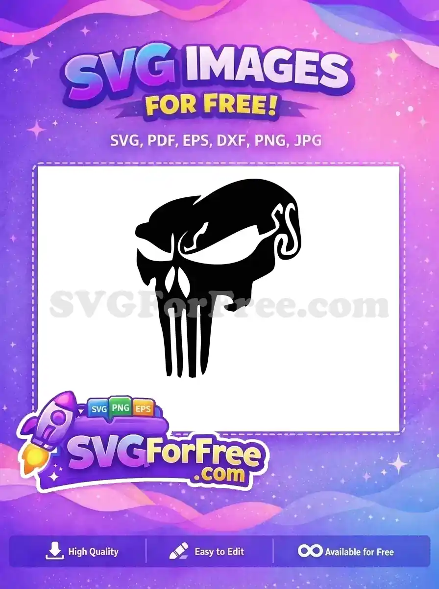 Free Skull Silhouette Free Punisher Logo Movie Free SVG 3