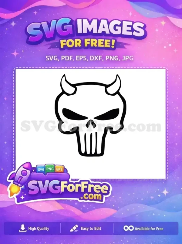 Free Devil Horns Free Skull Punisher Free SVG Free Devil Horns Free Skull Punisher Free SVG