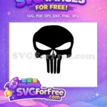 Free Skull Silhouette Free Punisher Logo Design Free SVG - Instant Download