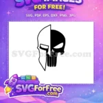 Free Half Spartan Free Skull Punisher Free SVG - Instant Download