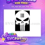 Free White Skull Free Roman Numerals III Punisher Free SVG - Instant Download