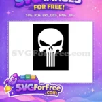 Free White Skull Free Punisher Movie Free SVG - Instant Download