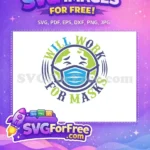 Free Earth Sad Eyes Free Masked World Quarantine Free SVG - Instant Download