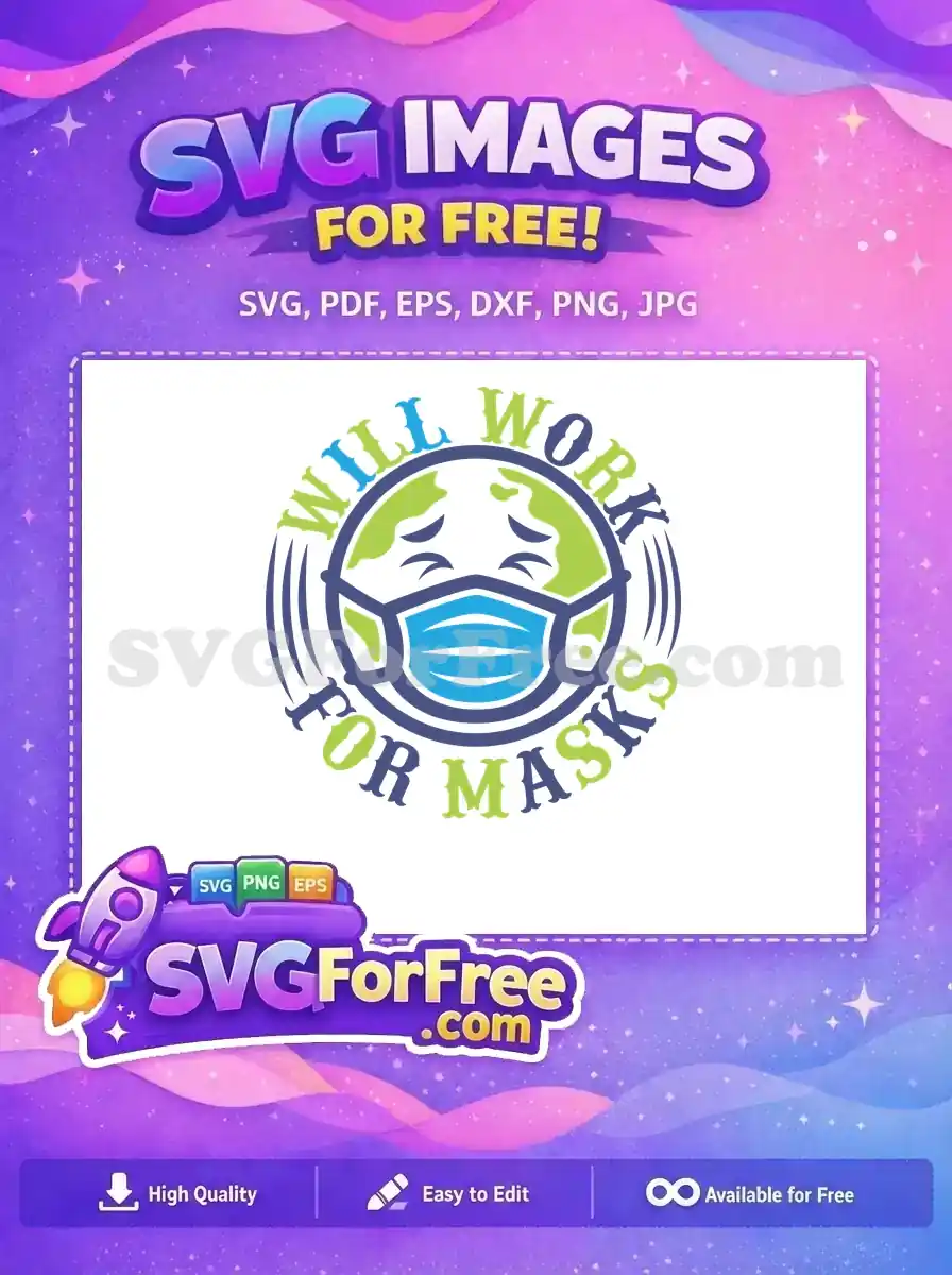 Free Earth Sad Eyes Free Masked World Quarantine Free SVG