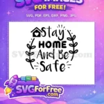Free Stay Home Wreath Free Quarantine SVG Design Free SVG - Instant Download