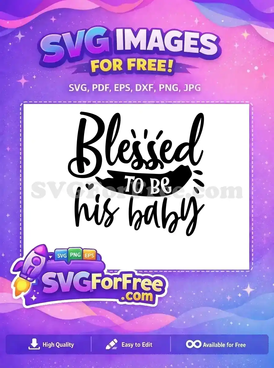 Free Blessed Lettering Free Baby Banner Quarantine Free SVG
