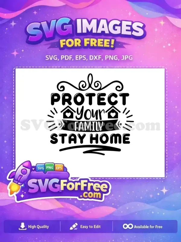 Free House Heart Free Stay Home Quarantine Free SVG