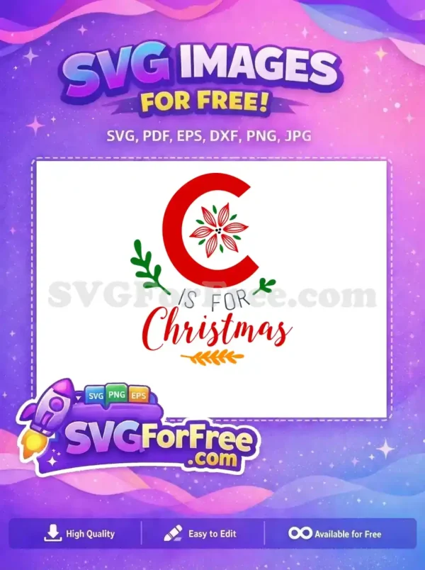 Free Red Poinsettia Free Green Leaves Christmas Free SVG