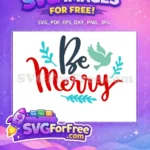 Free Red Merry Script Free Blue Dove Image Quotes Free SVG - Instant Download