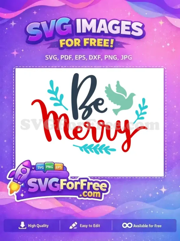 Free Red Merry Script Free Blue Dove Image Quotes Free SVG
