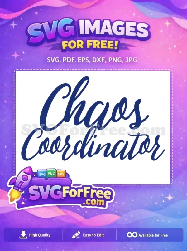 Free Navy Chaos Free Coordinator Bold Script Free SVG
