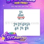 Free First Grade Free Squad Arrow Back To School Free SVG - Instant Download
