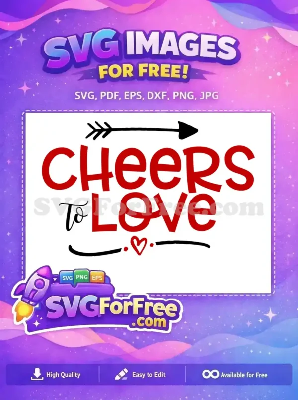 Free Red Cheers Free Love Heart Valentine Free SVG
