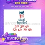 Free Superhero Mask Free First Grade Back To School Free SVG - Instant Download