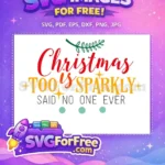Free Christmas Saying Free Sparkly Quote Christmas Free SVG - Instant Download