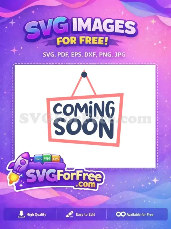 Free Pink Frame Free Coming Soon Sign Quotes Free SVG