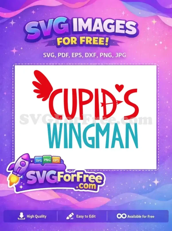 Free Red Winged Cupid Free Heart Arrow Valentines Free SVG Free Red Winged Cupid Free Heart Arrow Valentines Free SVG
