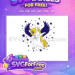 Free Dabbing Unicorn Stars Free Rainbow Mane Quotes Free SVG - Instant Download