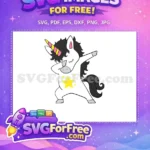 Free Dabbing Unicorn Free Yellow Stars Unicorns Free SVG - Instant Download