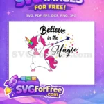Free Dabbing Unicorn Free Rainbow Horn Believe Magic Free SVG - Instant Download