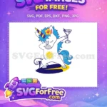 Free Dabbing Unicorn Cocktail Free Hibiscus Flower Summer Free SVG - Instant Download