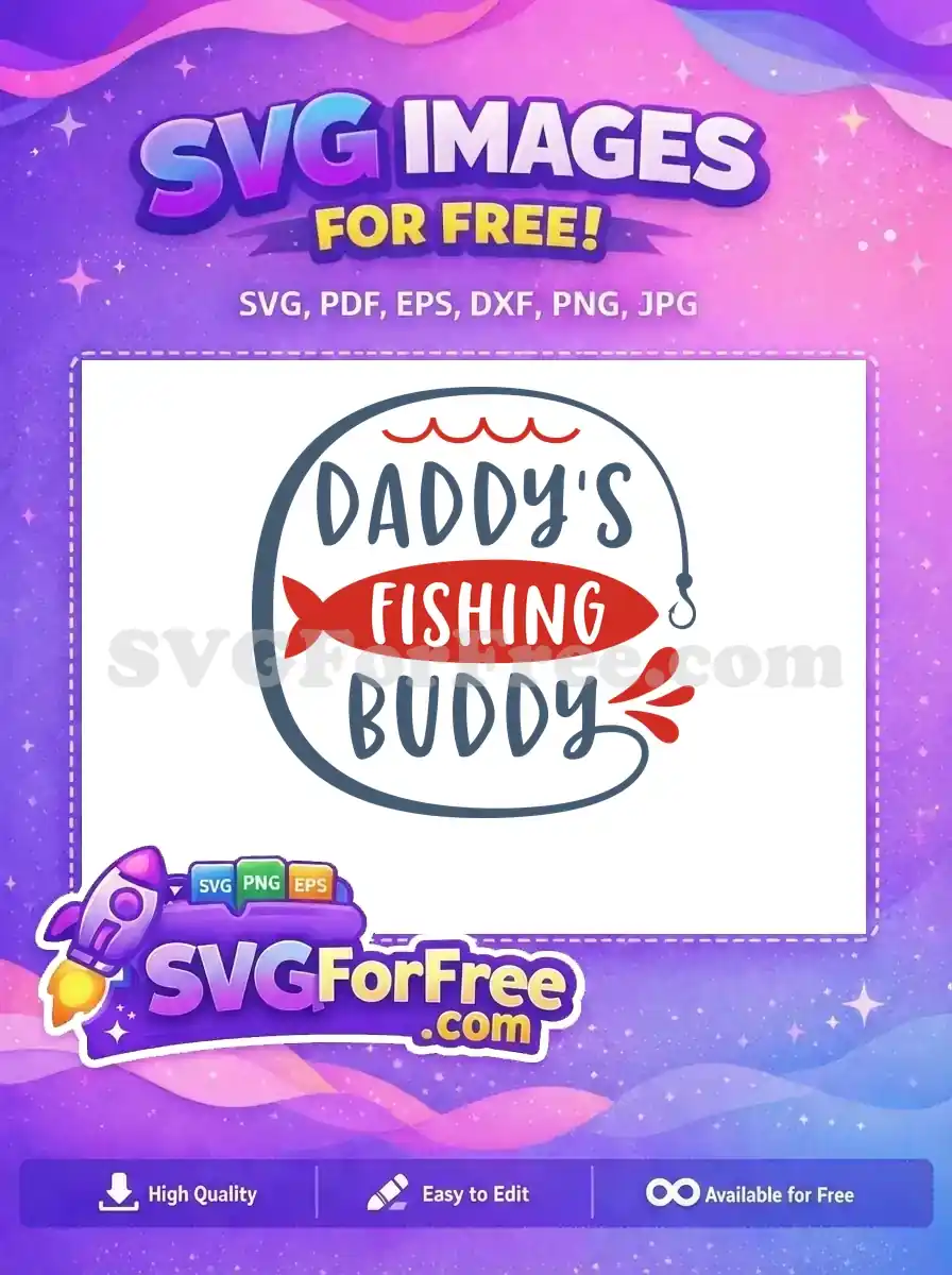 Free Daddy's Buddy Free Fishing Red Fish Quotes Free SVG
