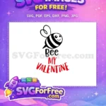 Free Smiling Bee Free Red Valentine Quote Free SVG - Instant Download