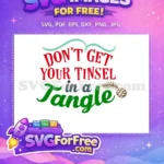 Free Red Tinsel Free Green Tangle Christmas Free SVG 3 - Instant Download