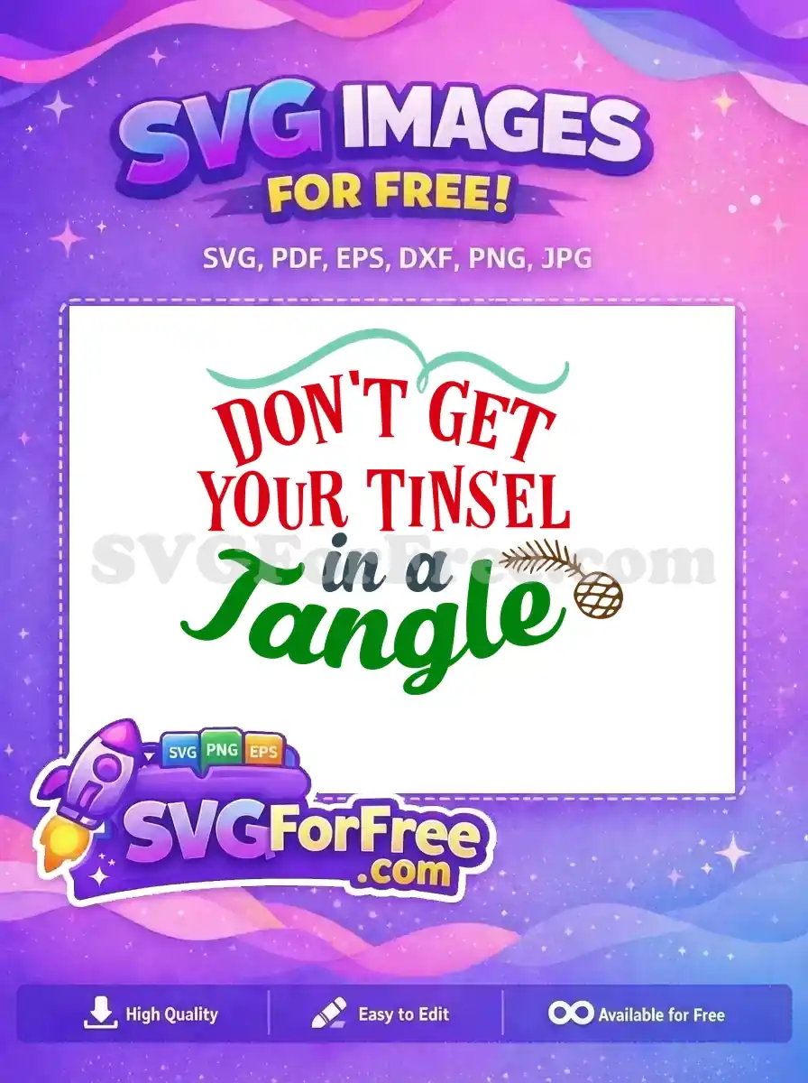 Free Red Tinsel Free Green Tangle Christmas Free SVG 3