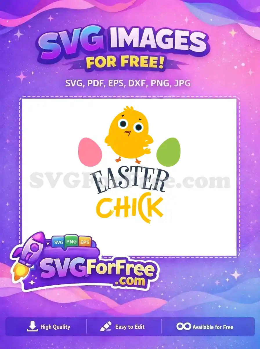 Free Confused Yellow Chick Free Pink Green Eggs Easter Saying Free SVG