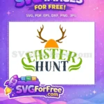 Free Antlers Orange Free Easter Hunt Design Free SVG - Instant Download