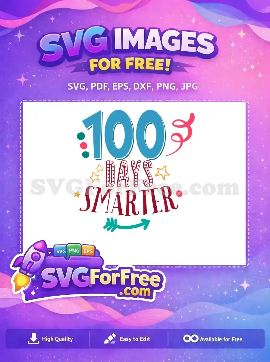 Free Teal Number Free Dotted Days 100 Smarter Free SVG