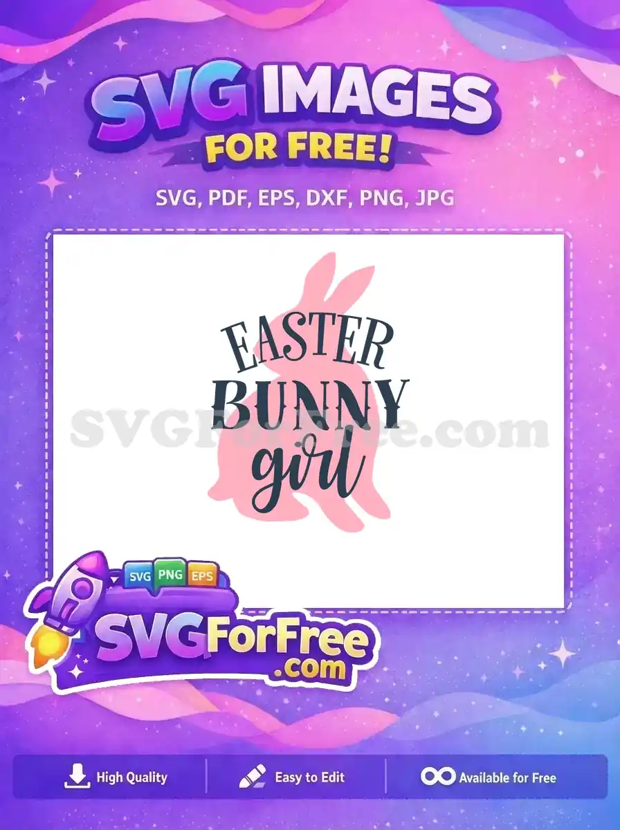 Free Pink Easter Bunny Free Girl Quotes And Sayings Free SVG