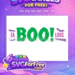 Free Purple Bats Free Green Letters Faboolous Halloween Free SVG - Instant Download