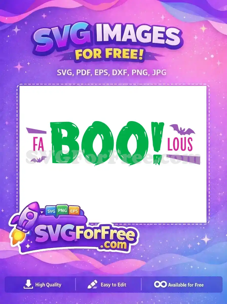 Free Purple Bats Free Green Letters Faboolous Halloween Free SVG