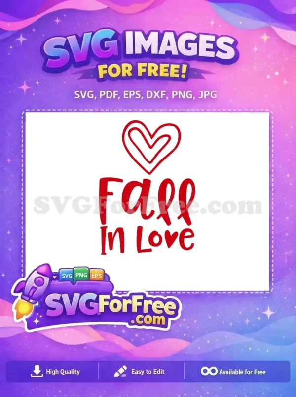 Free Red Heart Free Fall In Love Quotes Free SVG