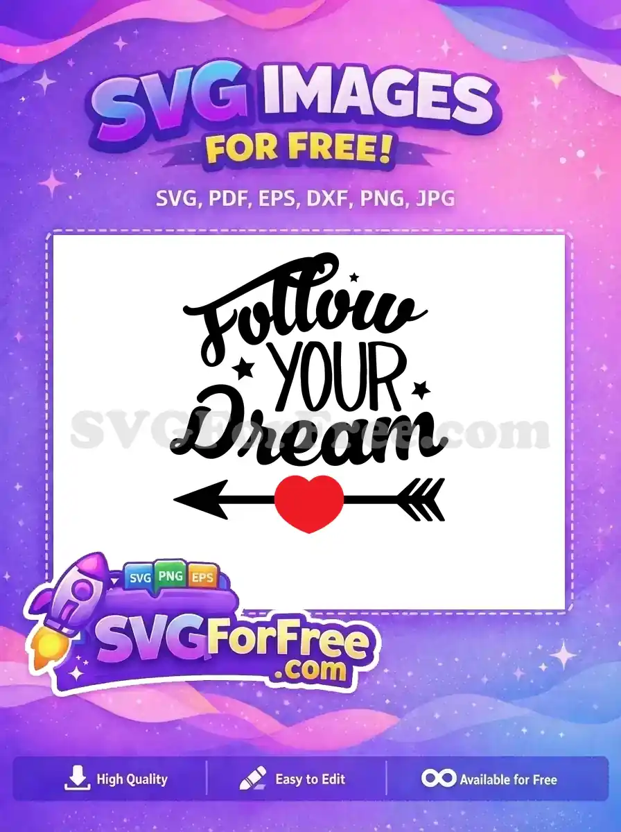 Free Black Calligraphy Free Heart Arrow Quotes Free SVG
