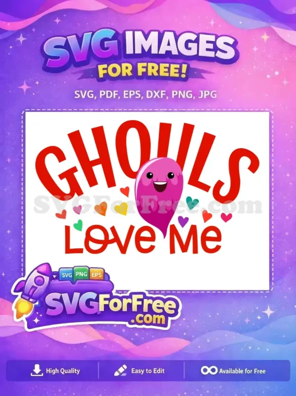 Free Red Ghouls Love Free Colorful Hearts Quotes Free SVG