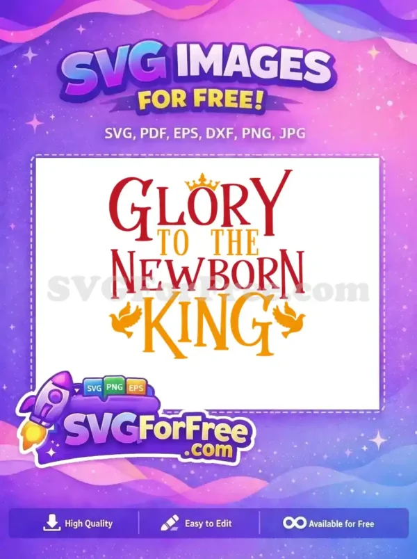 Free Red Glory Free Gold Crown Newborn King Free SVG