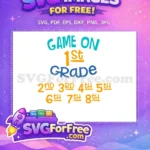 Free Teal Game On Free First Grade Sayings Free SVG - Instant Download