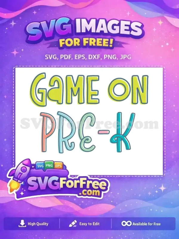 Free Game On Green Free Pre-K Colorful Text Free SVG Free Game On Green Free Pre-K Colorful Text Free SVG