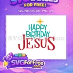 Free Teal Happy Free Birthday Jesus Quotes And Sayings Free SVG - Instant Download