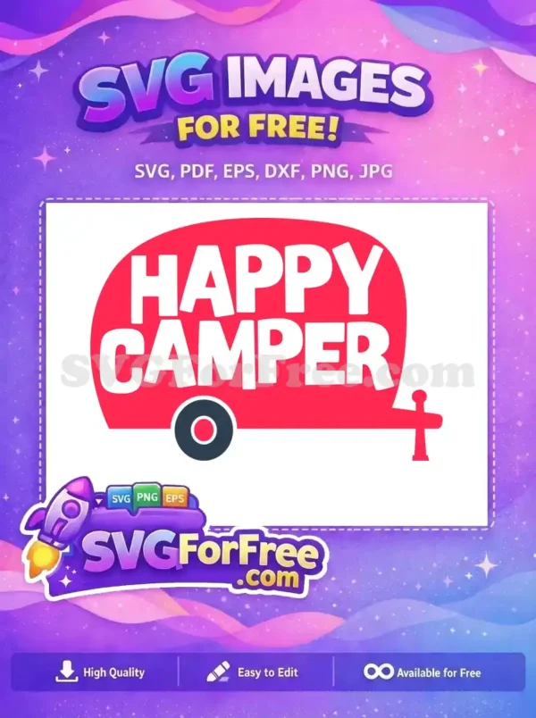Free Pink Camper Free Happy Camper Quotes Free SVG Free Pink Camper Free Happy Camper Quotes Free SVG