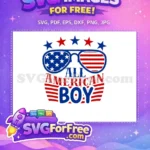 Free Stars Stripes Free All American Boy Free SVG - Instant Download