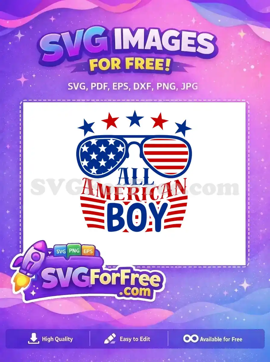 Free Stars Stripes Free All American Boy Free SVG
